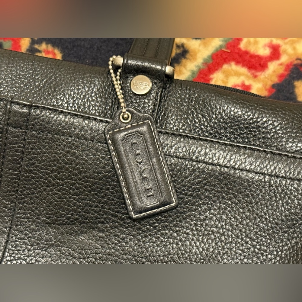 COACH black Leather Briefcase - Picture 8 of 9